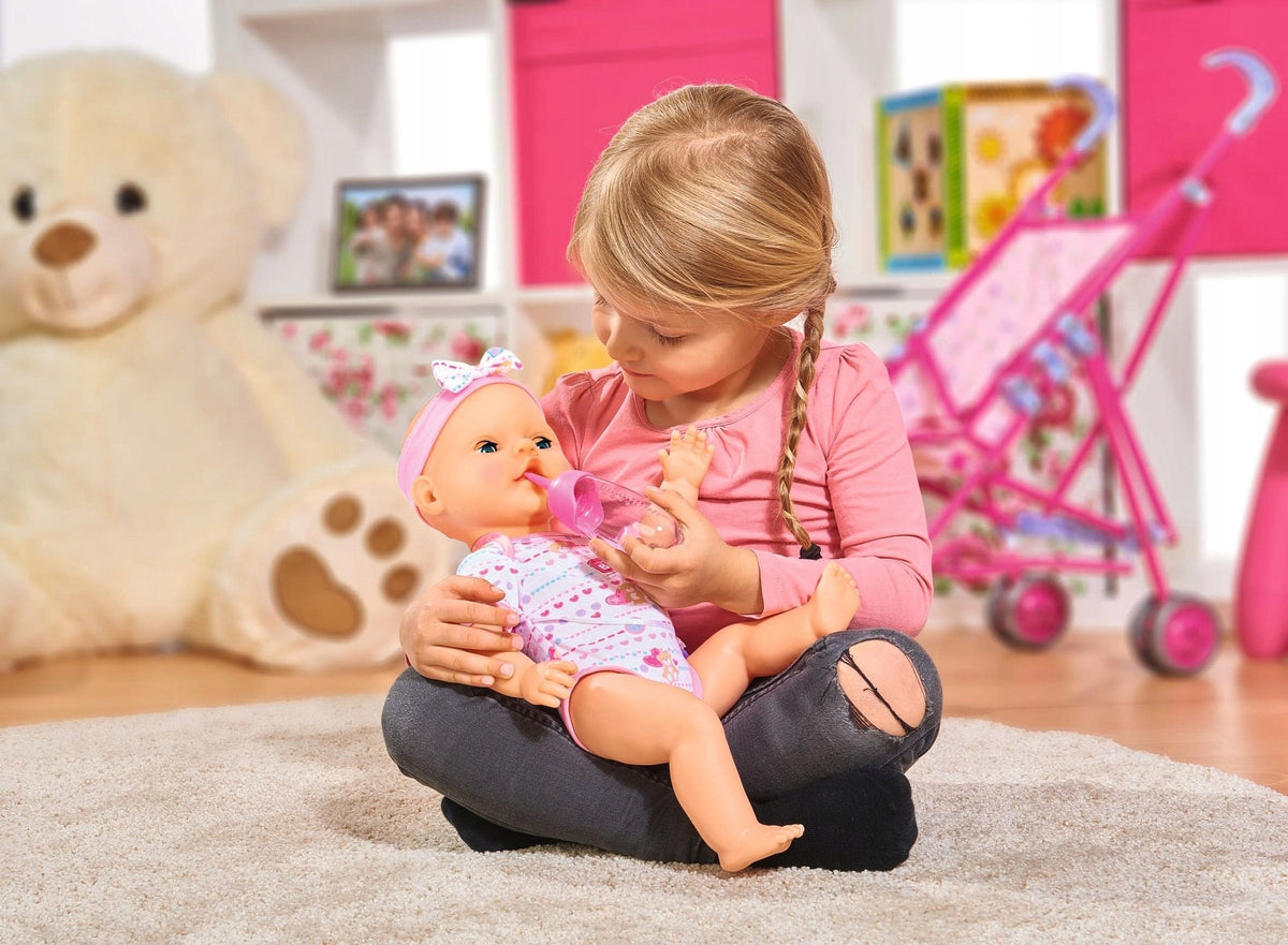 New Born Baby Lėlė – Funkcinis Kūdikis su Naktipuodžiu, Buteliuku ir Priedais, 43 cm