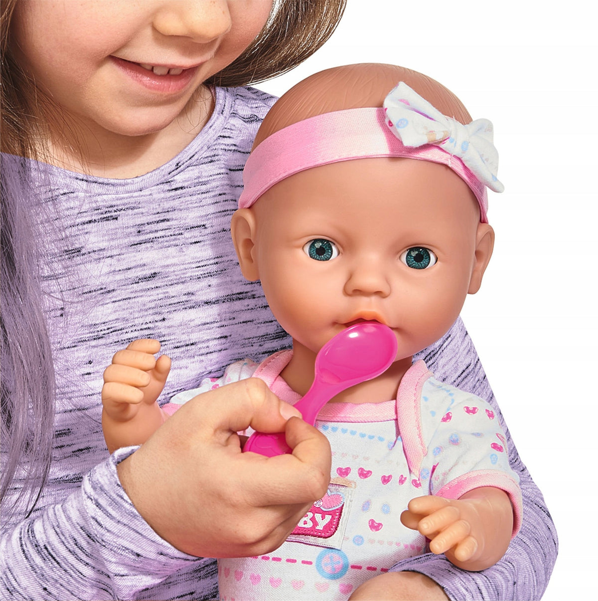 New Born Baby Lėlė – Funkcinis Kūdikis su Naktipuodžiu, Buteliuku ir Priedais, 43 cm