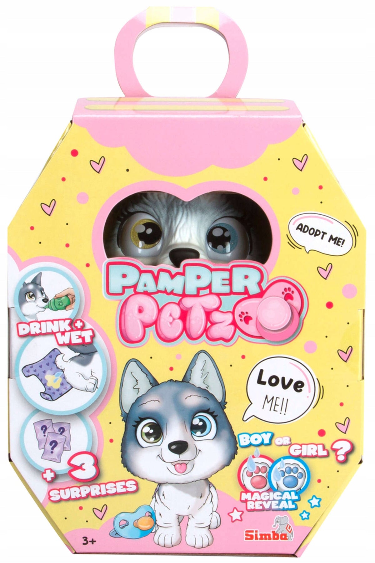 Pamper Petz Interaktyvus Šuniukas Husky 20 cm + Priedai