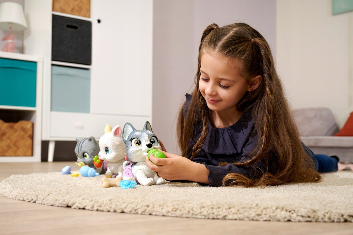 Pamper Petz Interaktyvus Šuniukas Husky 20 cm + Priedai