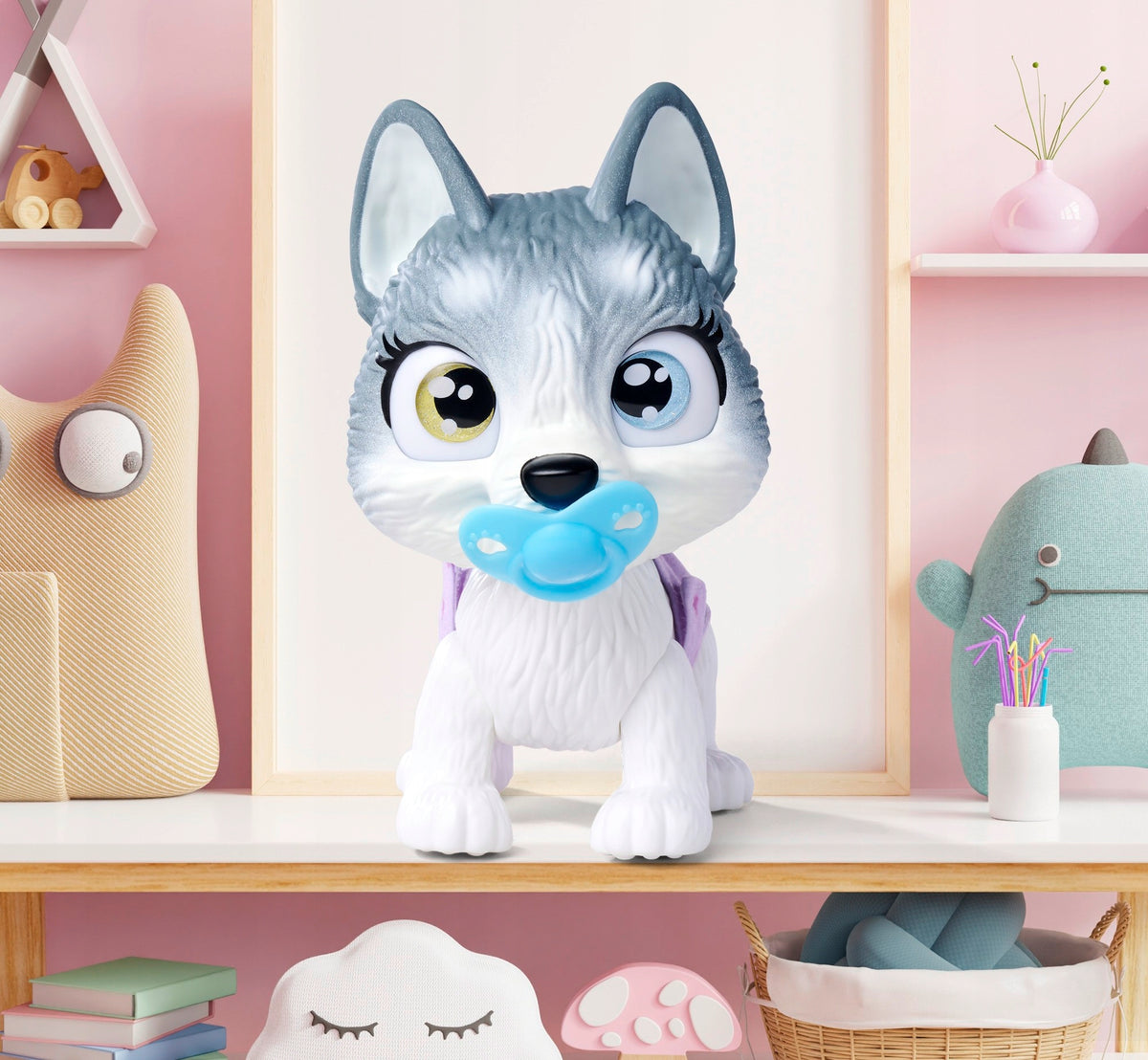 Pamper Petz Interaktyvus Šuniukas Husky 20 cm + Priedai