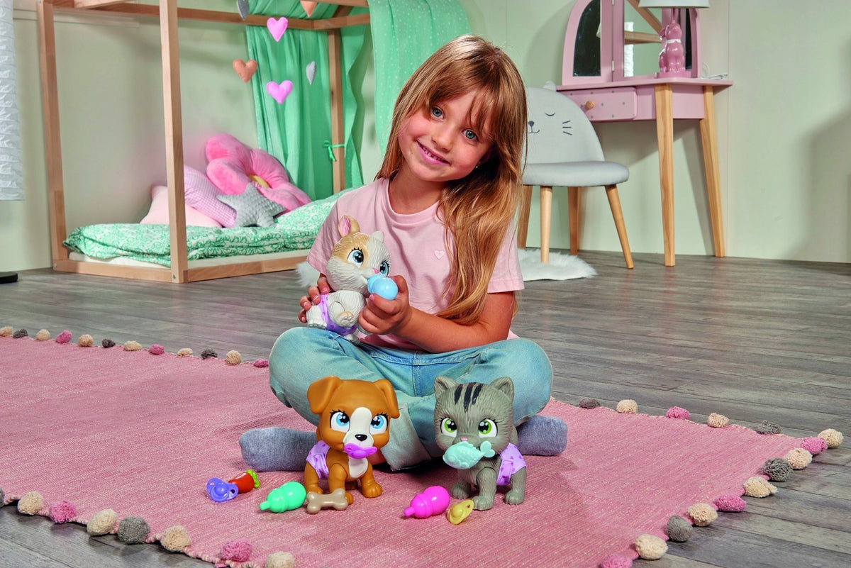Pamper Petz Interaktyvi Katytė – Geria, Šlapinasi, su Buteliuku ir Čiulptuku