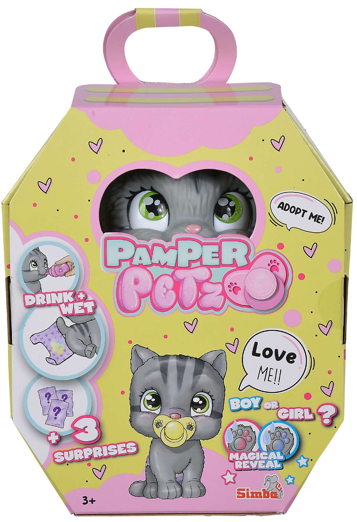 Pamper Petz Interaktyvi Katytė – Geria, Šlapinasi, su Buteliuku ir Čiulptuku