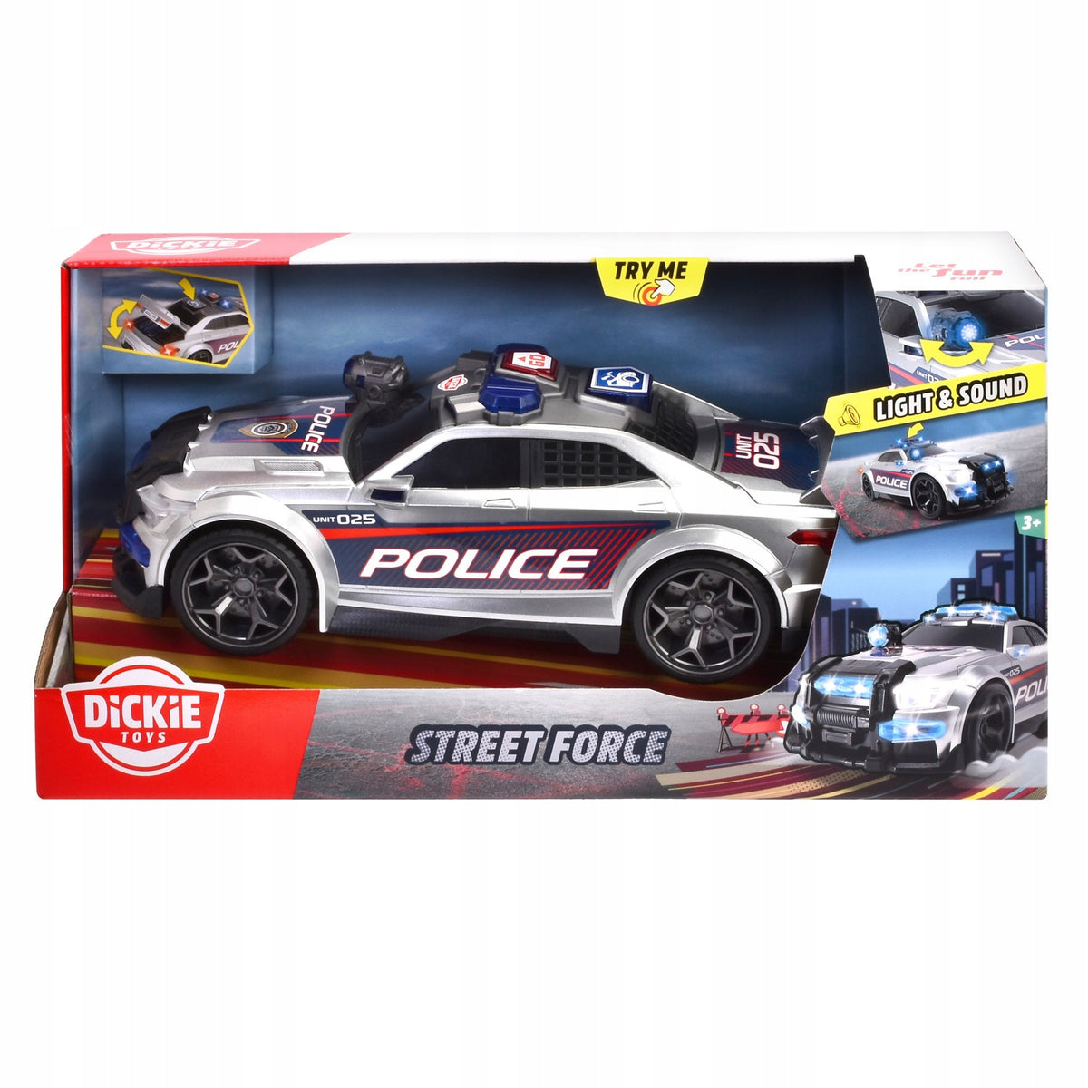 Policijos Automobilis Street Force – Šviesos Ir Garso Efektai