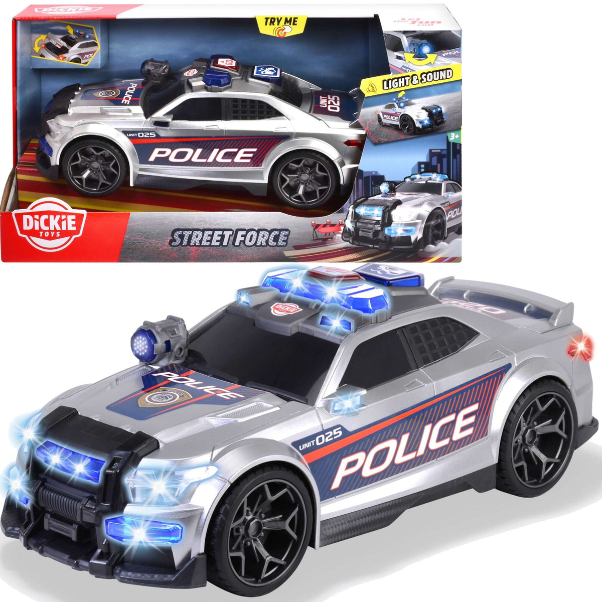 Policijos Automobilis Street Force – Šviesos Ir Garso Efektai