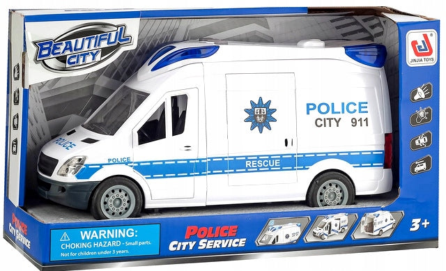 Policijos Automobilis su Švyturėliais ir Garso Efektais – Žaislinis Radijo Mašina