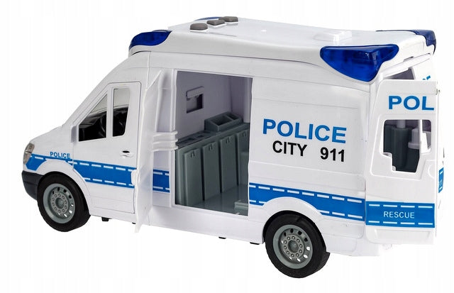 Policijos Automobilis su Švyturėliais ir Garso Efektais – Žaislinis Radijo Mašina