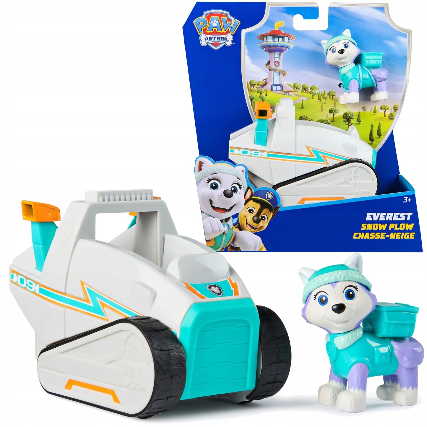 PAW PATROL EVEREST SNIEGOVADO TRANSPORTO PRIEMONĖ + FIGŪRĖLĖ