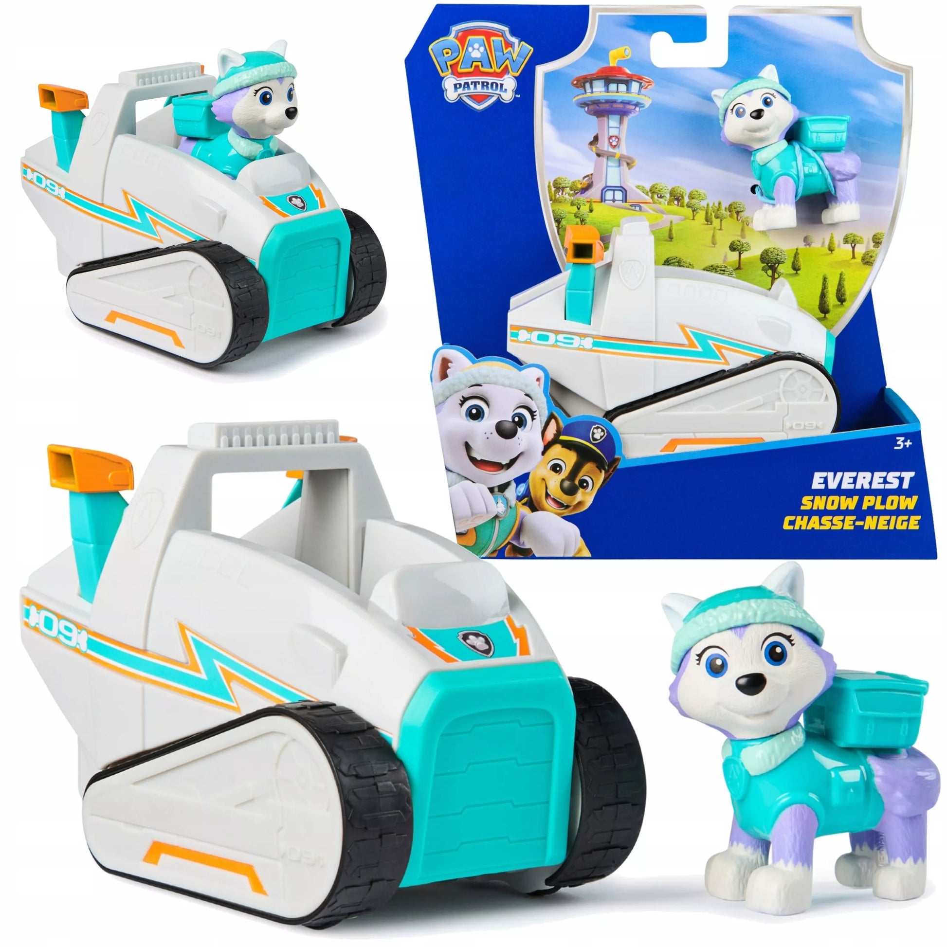PAW PATROL EVEREST SNIEGOVADO TRANSPORTO PRIEMONĖ + FIGŪRĖLĖ