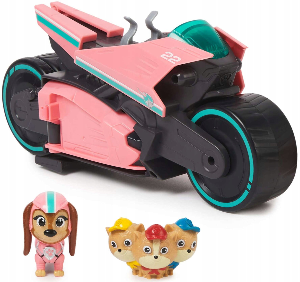 Šunų Patrulis Liberty Motociklas Junior Patroller + 3 Poms Kačiukai