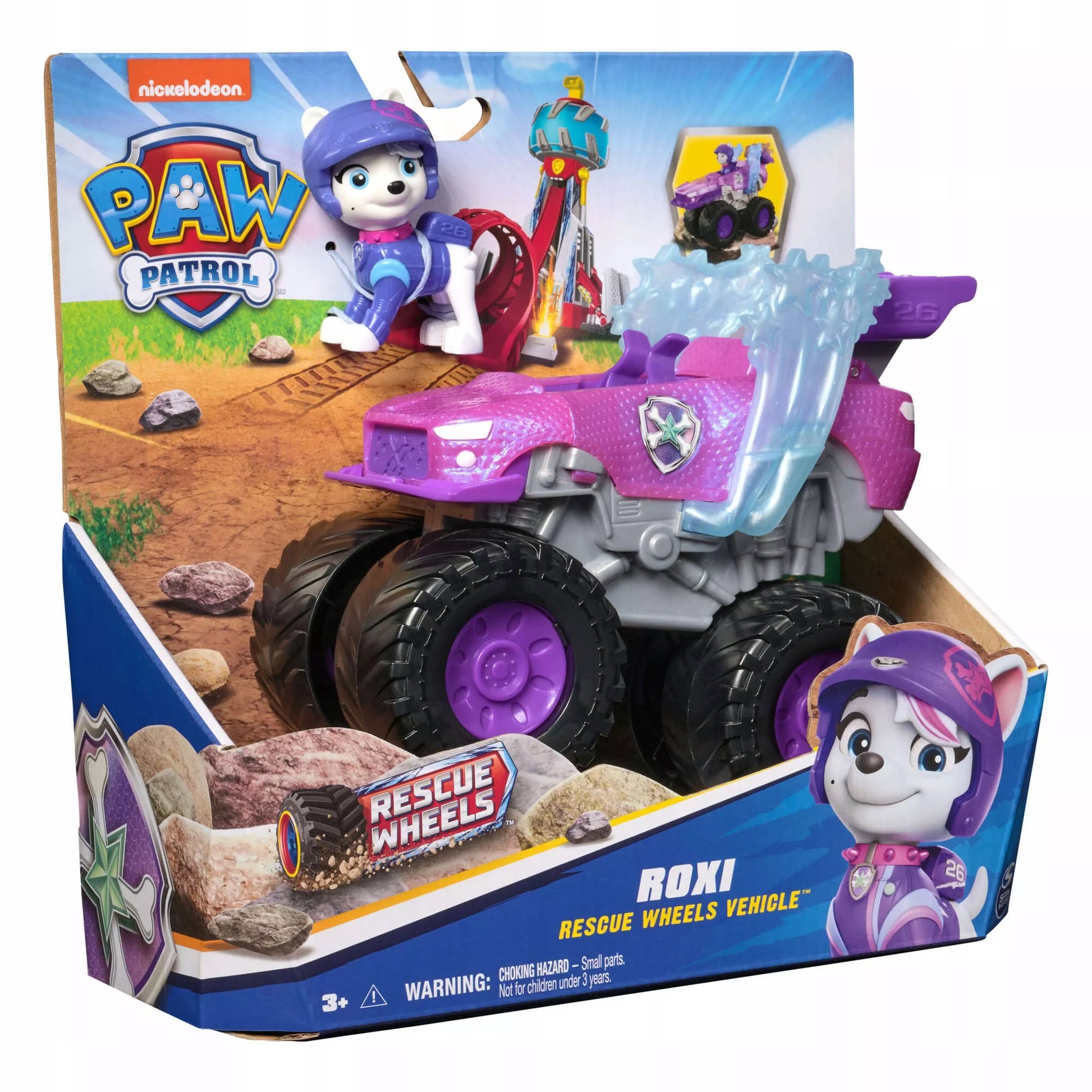 PAW PATROL ROXI visureigis RESCUE WHEELS + figūrėlė
