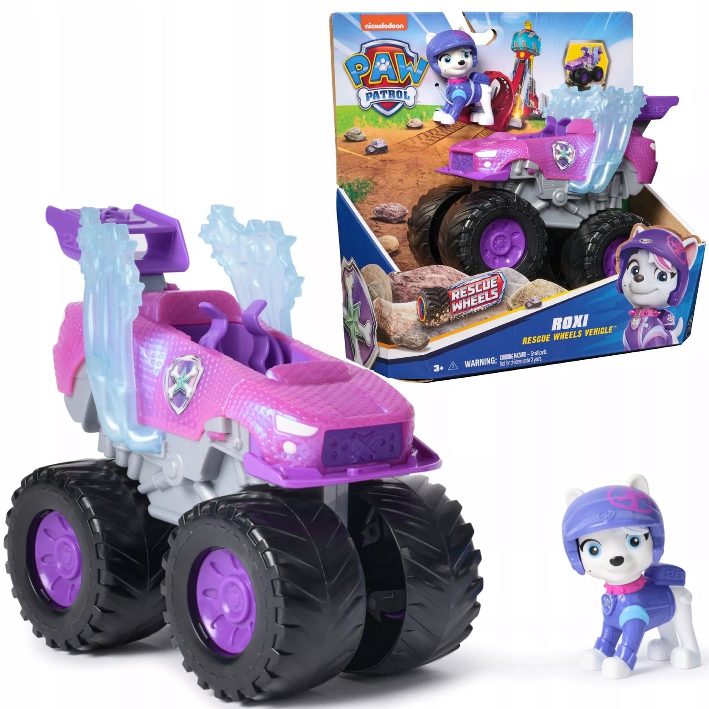 PAW PATROL ROXI visureigis RESCUE WHEELS + figūrėlė