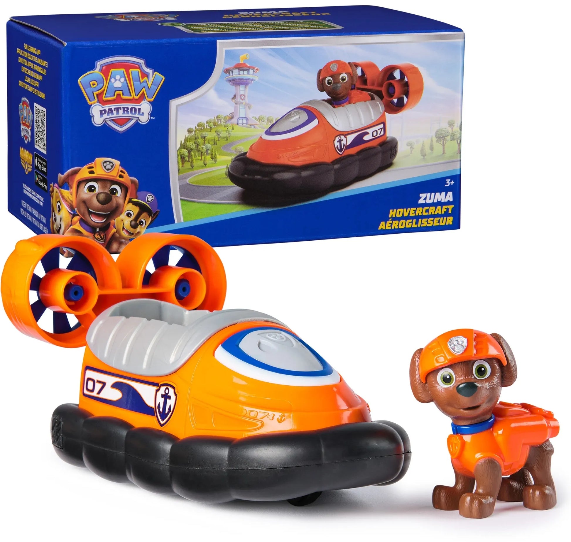 PAW Patrol Zuma oro pagalvės transporto priemonė Hovercraft + figūrėlė