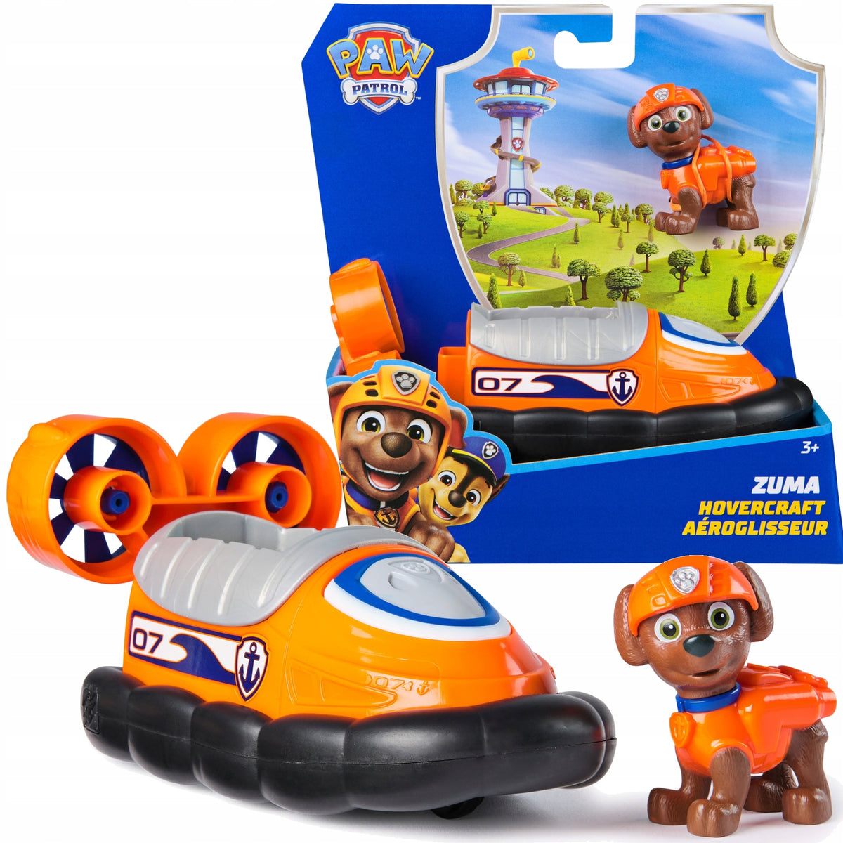 Šunų Patrulis Zuma Pagalvinis Laivas (Hovercraft) su Figūrėle