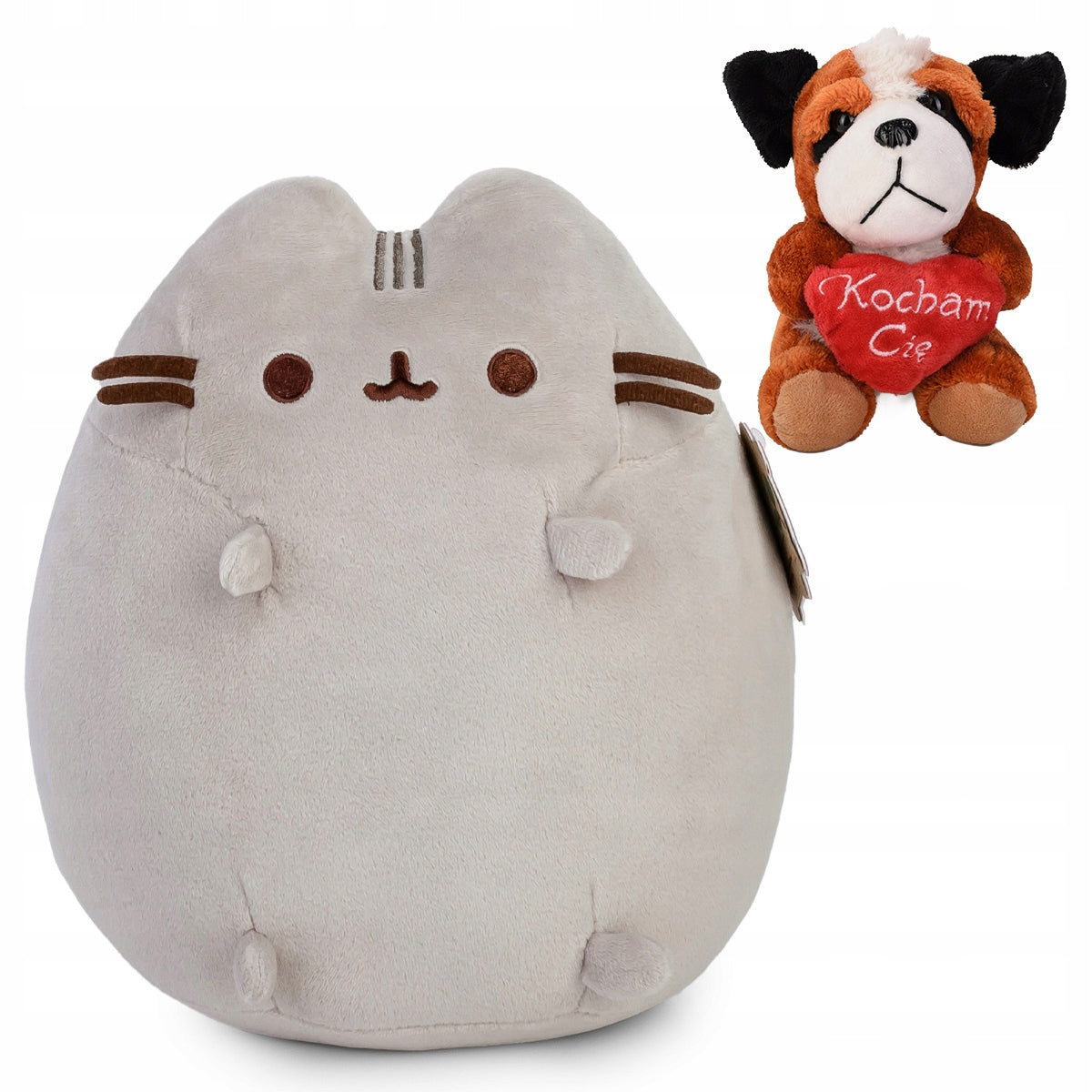 Pusheen Pliušinis Žaislas – Didelė Pilka Sėdinti Katė, 23 cm + Dovana