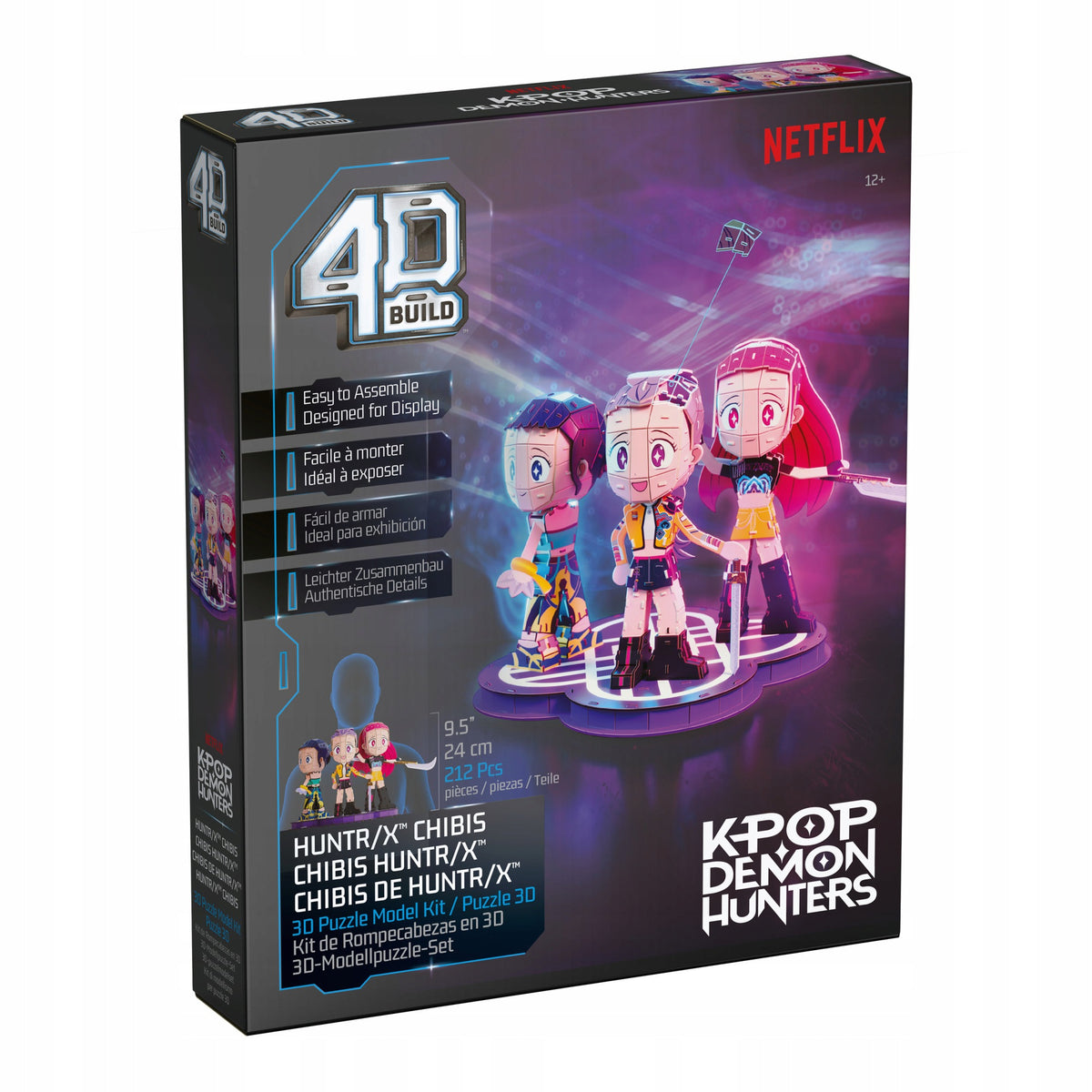 Puzzle 4D Build K-Pop Demon Hunters Huntrix 3D – 212 Elementų, 24 cm