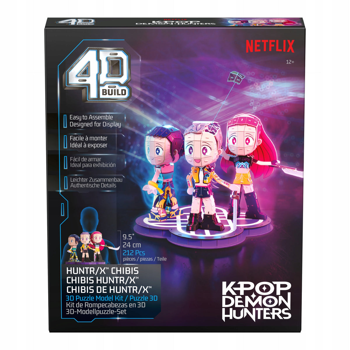Puzzle 4D Build K-Pop Demon Hunters Huntrix 3D – 212 Elementų, 24 cm