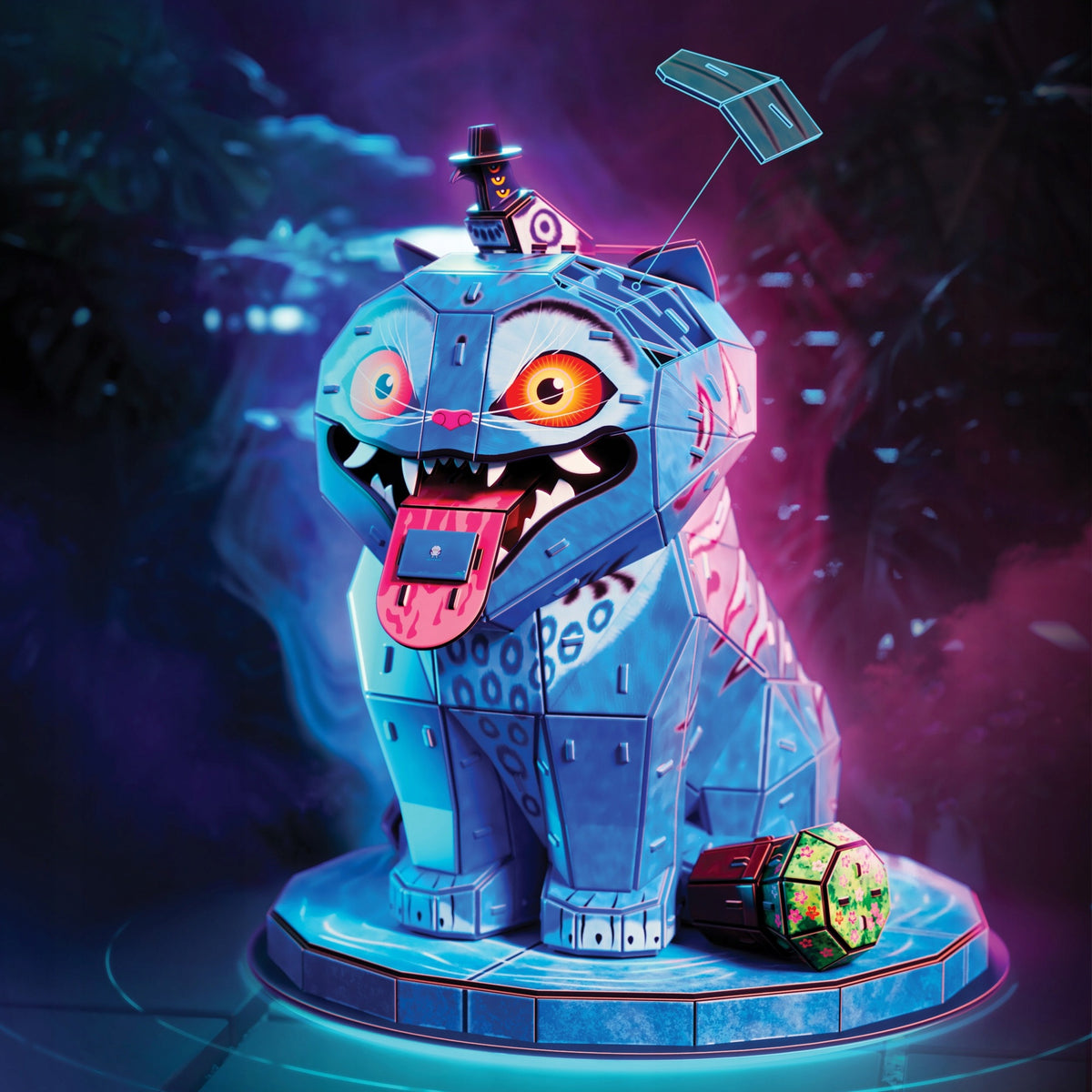 Puzzle 4D Build K-Pop Demon Hunters Tigras Derpy – 3D Surenkamas Modelis, 168 Dalys