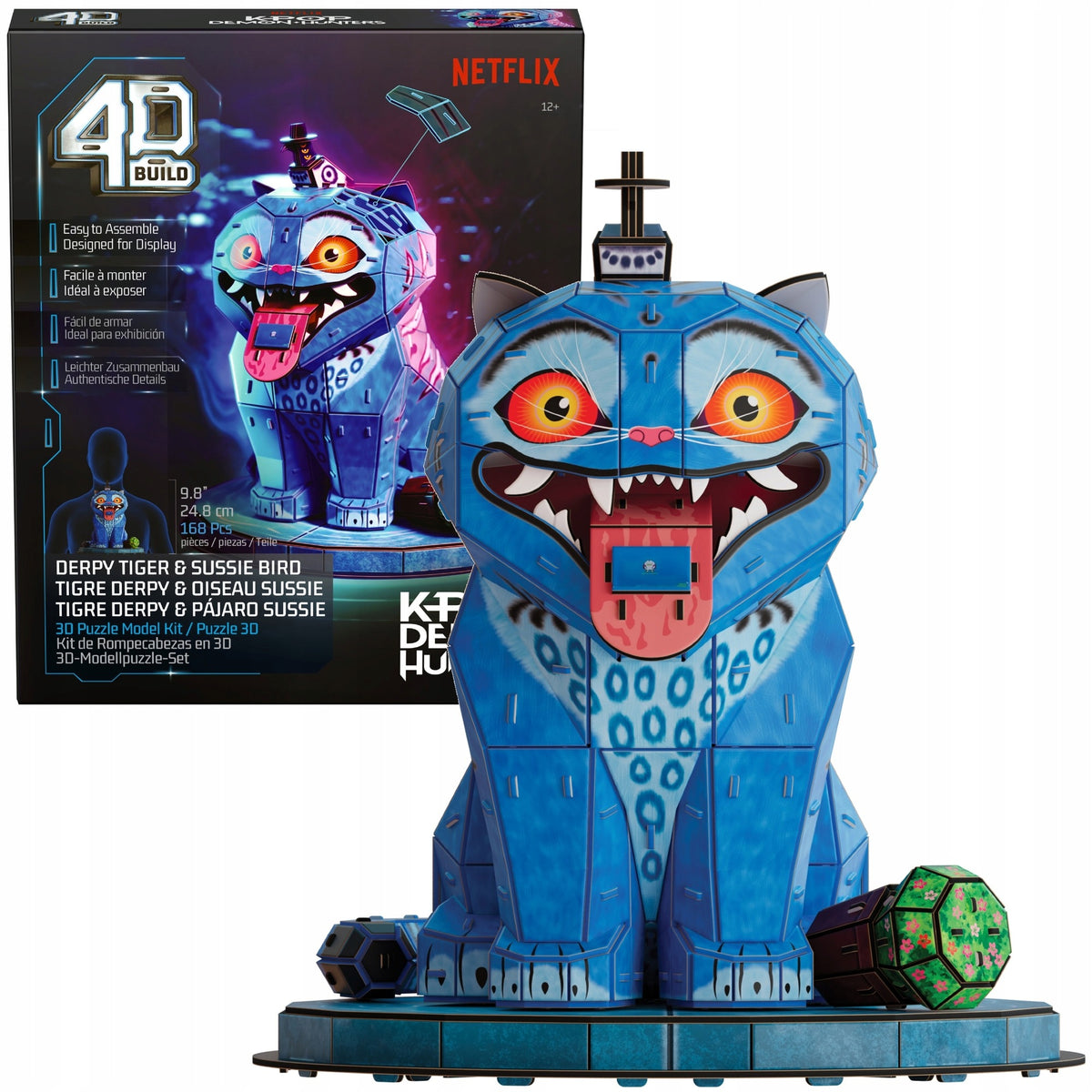 Puzzle 4D Build K-Pop Demon Hunters Tigras Derpy – 3D Surenkamas Modelis, 168 Dalys