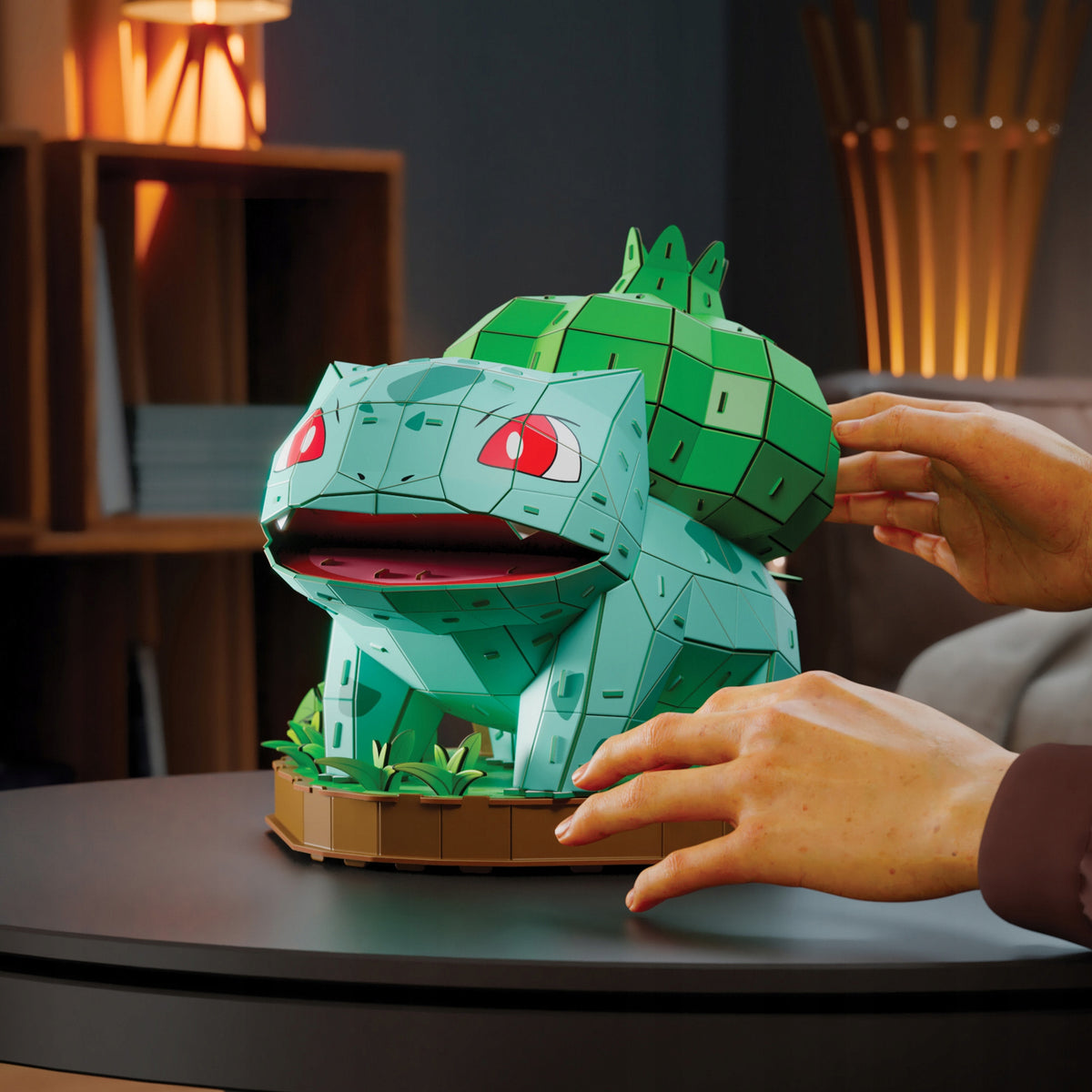 4D Build Pokemon Bulbasaur – 3D Surenkamas Modelis, 195 Detalės, 24 cm