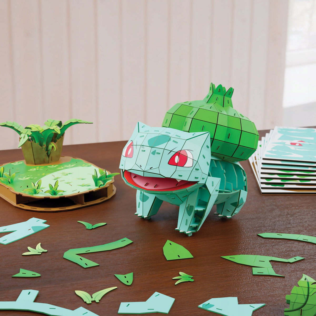 4D Build Pokemon Bulbasaur – 3D Surenkamas Modelis, 195 Detalės, 24 cm