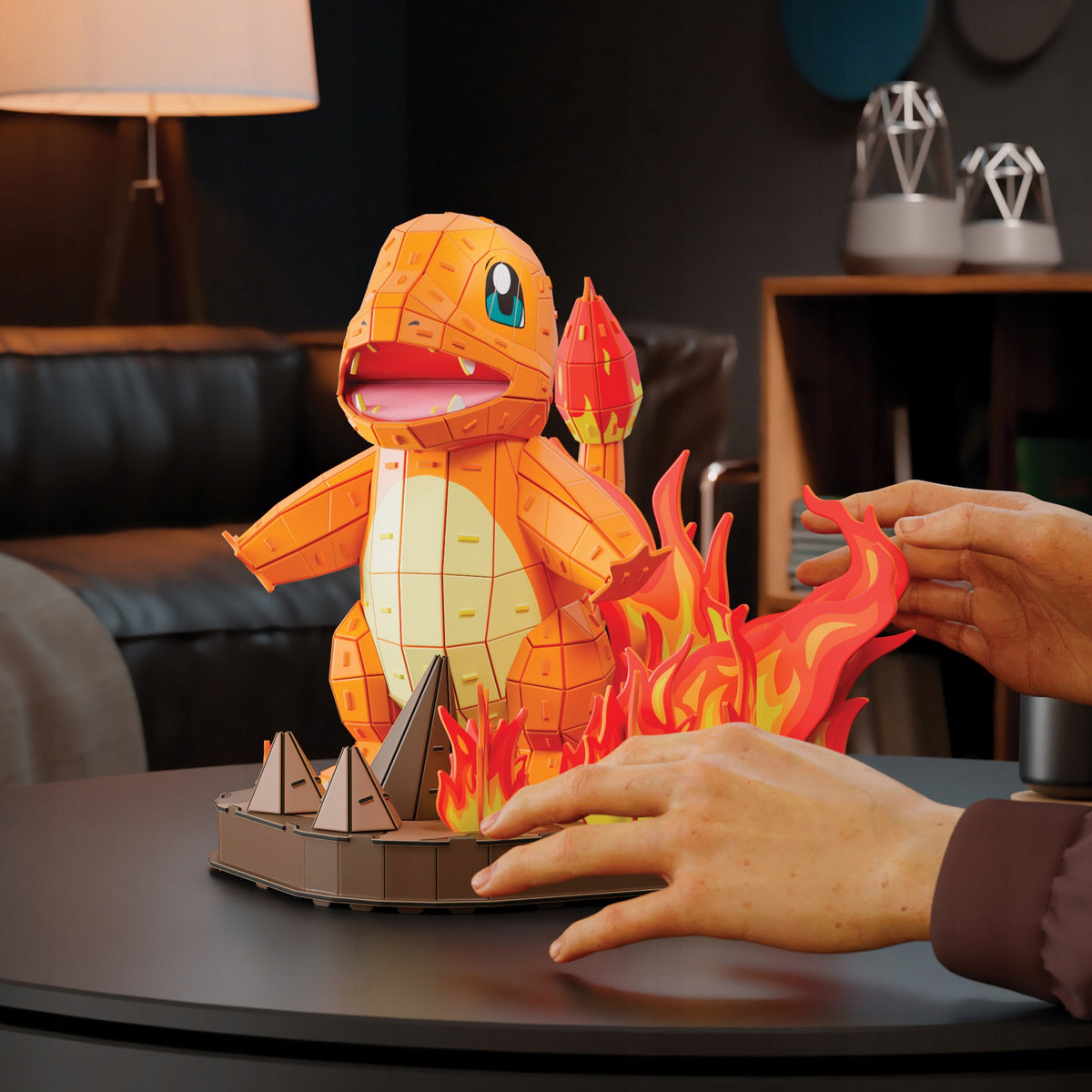 4D Build Pokemon Charmander Dėlionė – 3D Modelis Surinkimui, 241 Detalė, 25,5 Cm