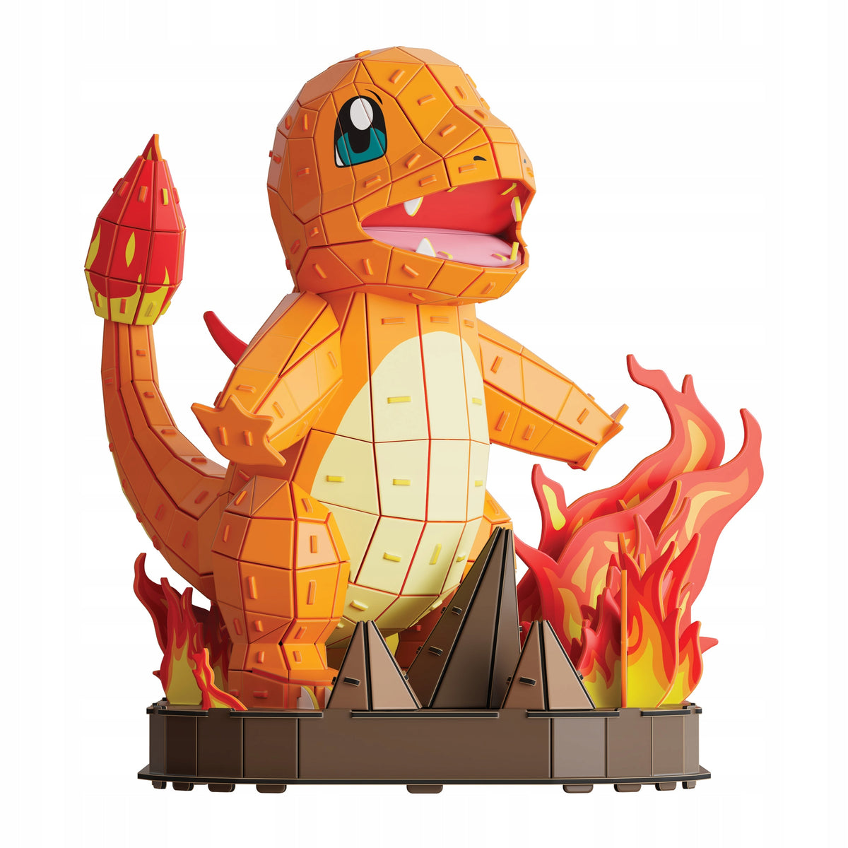 4D Build Pokemon Charmander Dėlionė – 3D Modelis Surinkimui, 241 Detalė, 25,5 Cm
