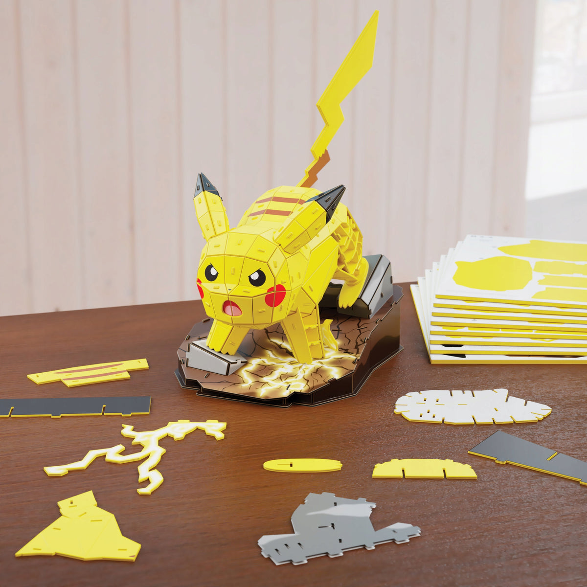 4D Build Pokemon Pikachu 3D Dėlionė – Surenkamas Modelis, 201 Detalė, 33 cm