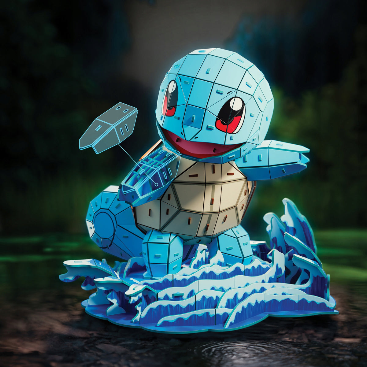 4D Build Pokémon Squirtle – 3D Dėlionė, 180 Elementų, 23,5 cm