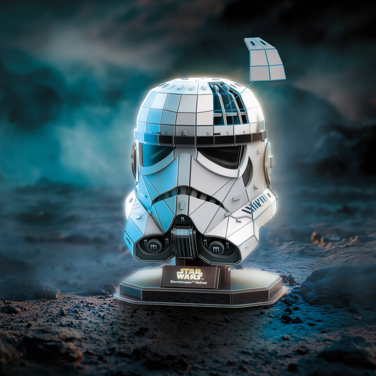 Puzzle 4D Build Star Wars Stormtrooper Šalmas – 3D Dėlionė, 12x12x16 cm