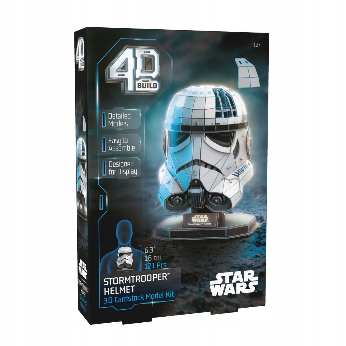 Puzzle 4D Build Star Wars Stormtrooper Šalmas – 3D Dėlionė, 12x12x16 cm