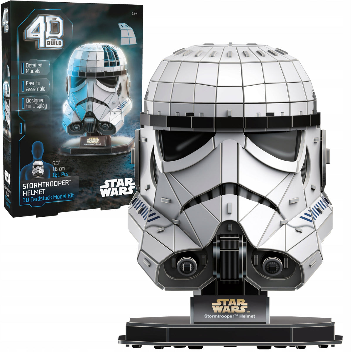 Puzzle 4D Build Star Wars Stormtrooper Šalmas – 3D Dėlionė, 12x12x16 cm