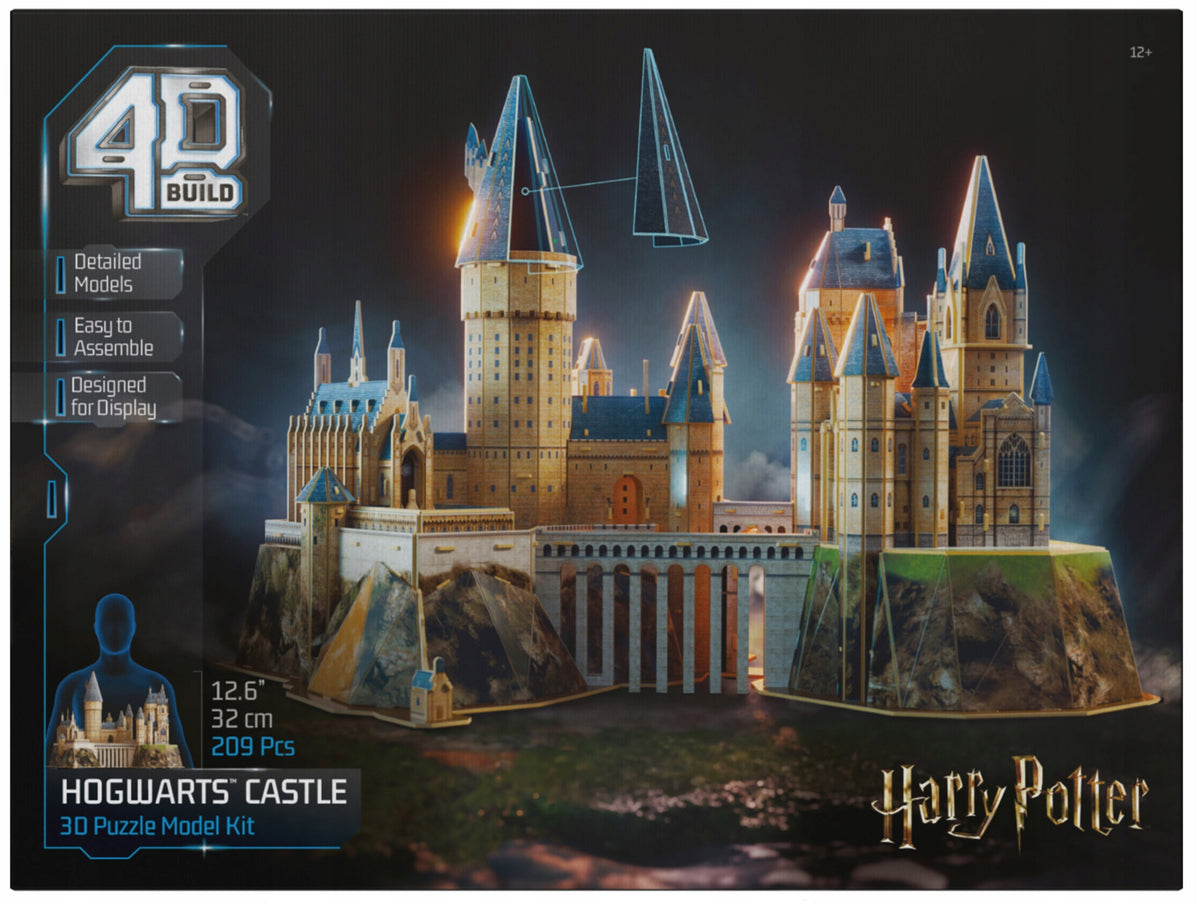 3D Dėlionė „Hogvartso Pilis“ – Harry Potter 4D Build, 48 cm + Dovana