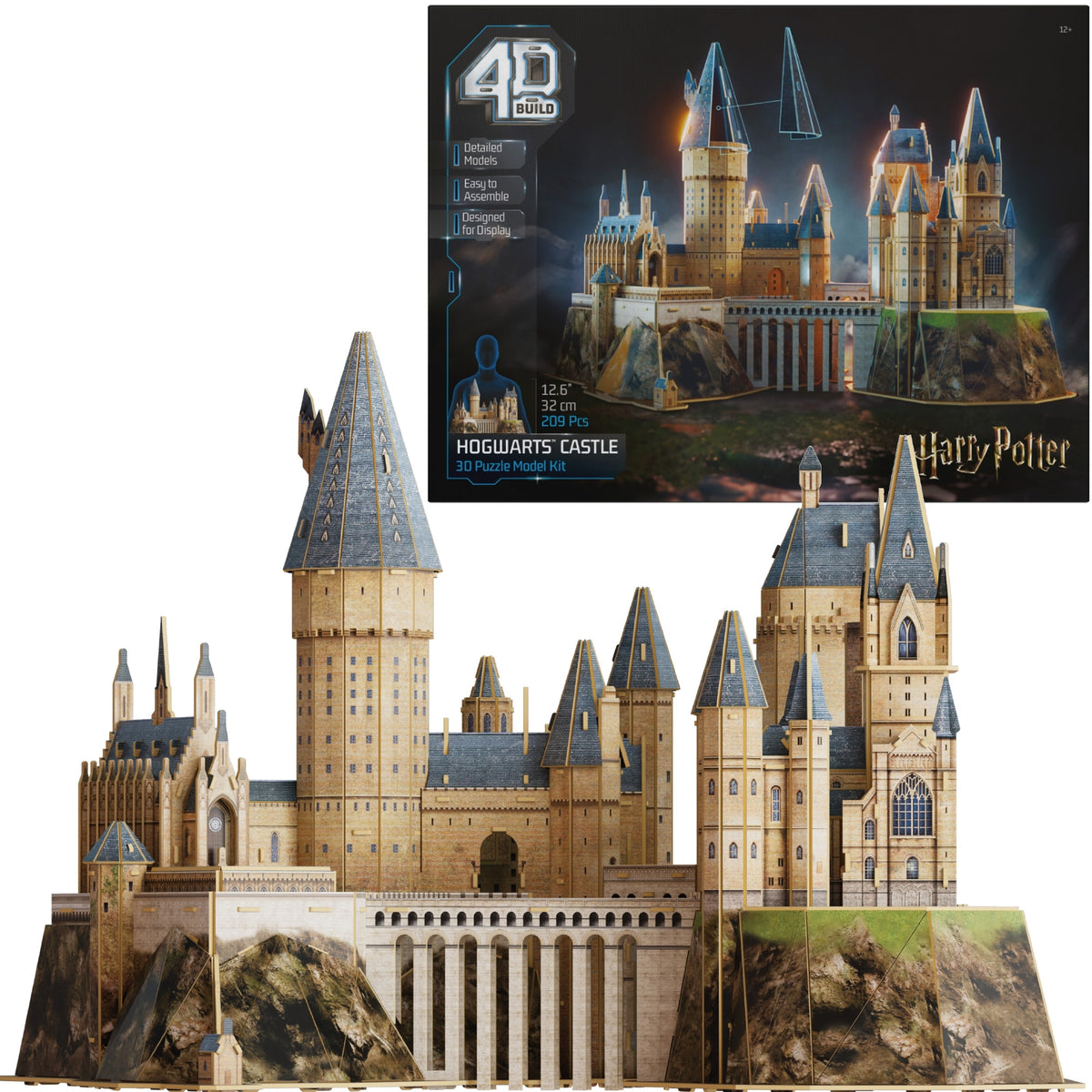 3D Dėlionė „Hogvartso Pilis“ – Harry Potter 4D Build, 48 cm + Dovana