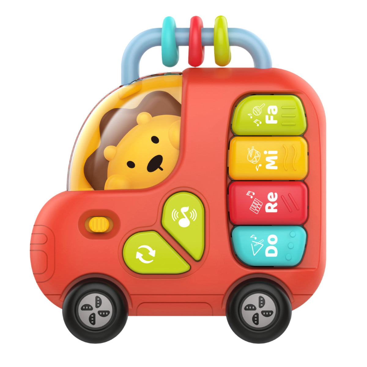 Interaktyvus Pianinukas-Autobusiukas su Liūtuku – Muzika, Garsai ir Šviesos Vaikams nuo 18 mėn.