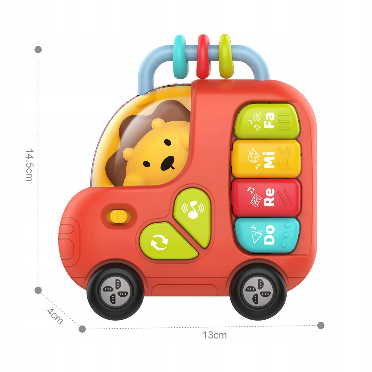 Interaktyvus Pianinukas-Autobusiukas su Liūtuku – Muzika, Garsai ir Šviesos Vaikams nuo 18 mėn.