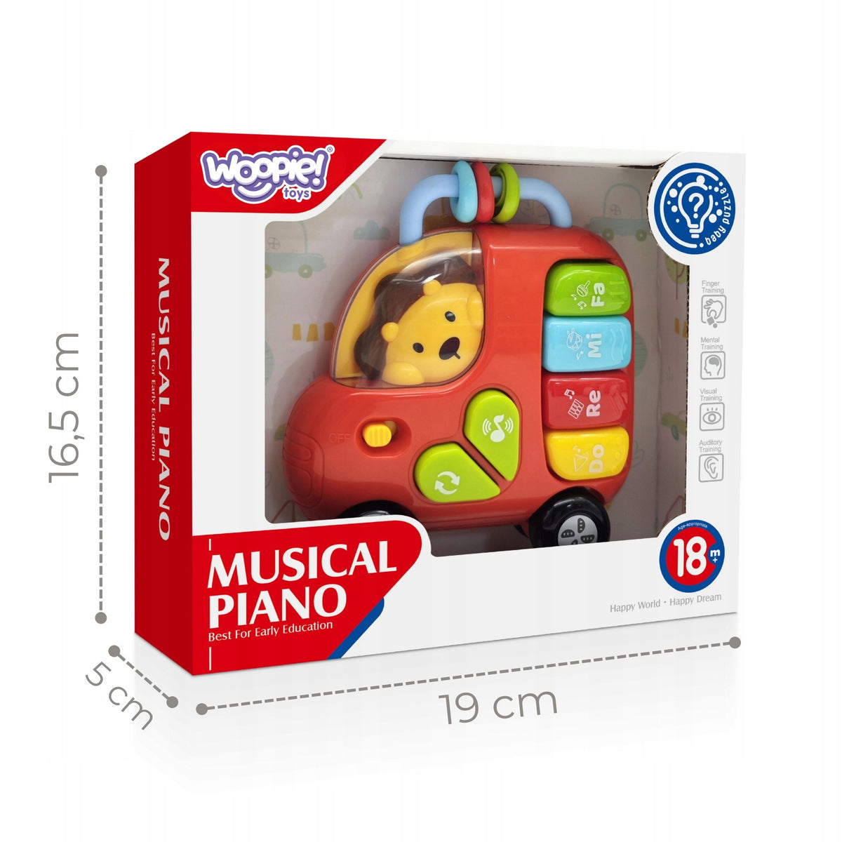 Interaktyvus Pianinukas-Autobusiukas su Liūtuku – Muzika, Garsai ir Šviesos Vaikams nuo 18 mėn.