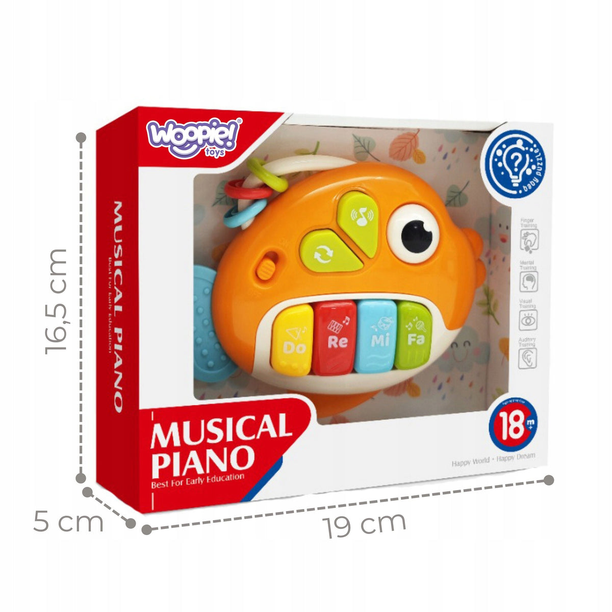 Interaktyvi Žuvelė-Pianinas – Muzika ir Šviesos Efektai Vaikams nuo 18 mėn.