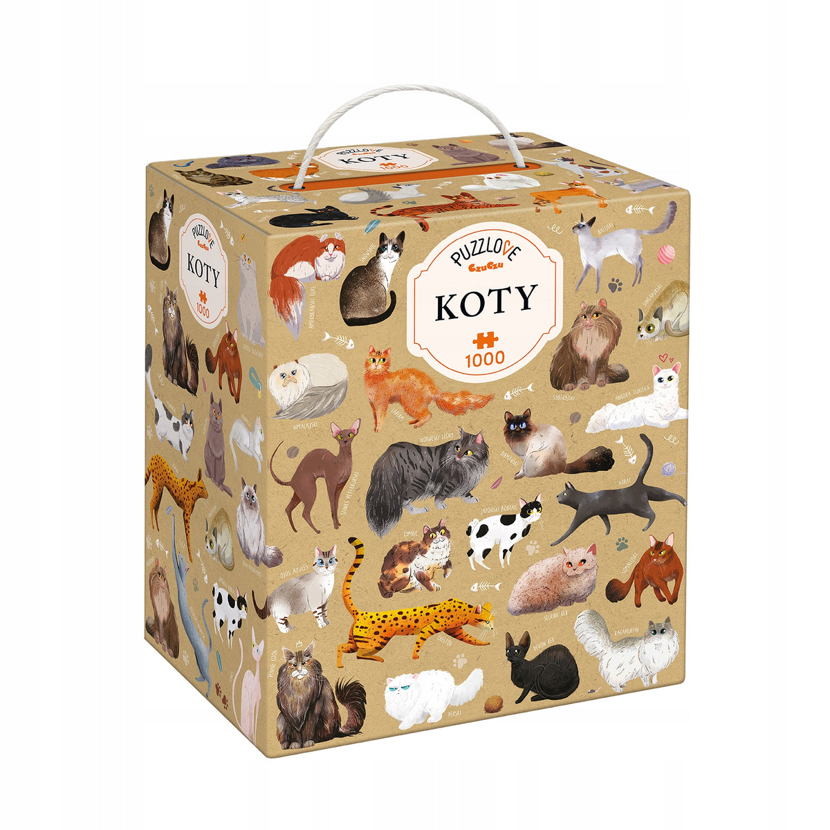 Puzzlove CzuCzu Katės – 1000 Elementų Dėlionė