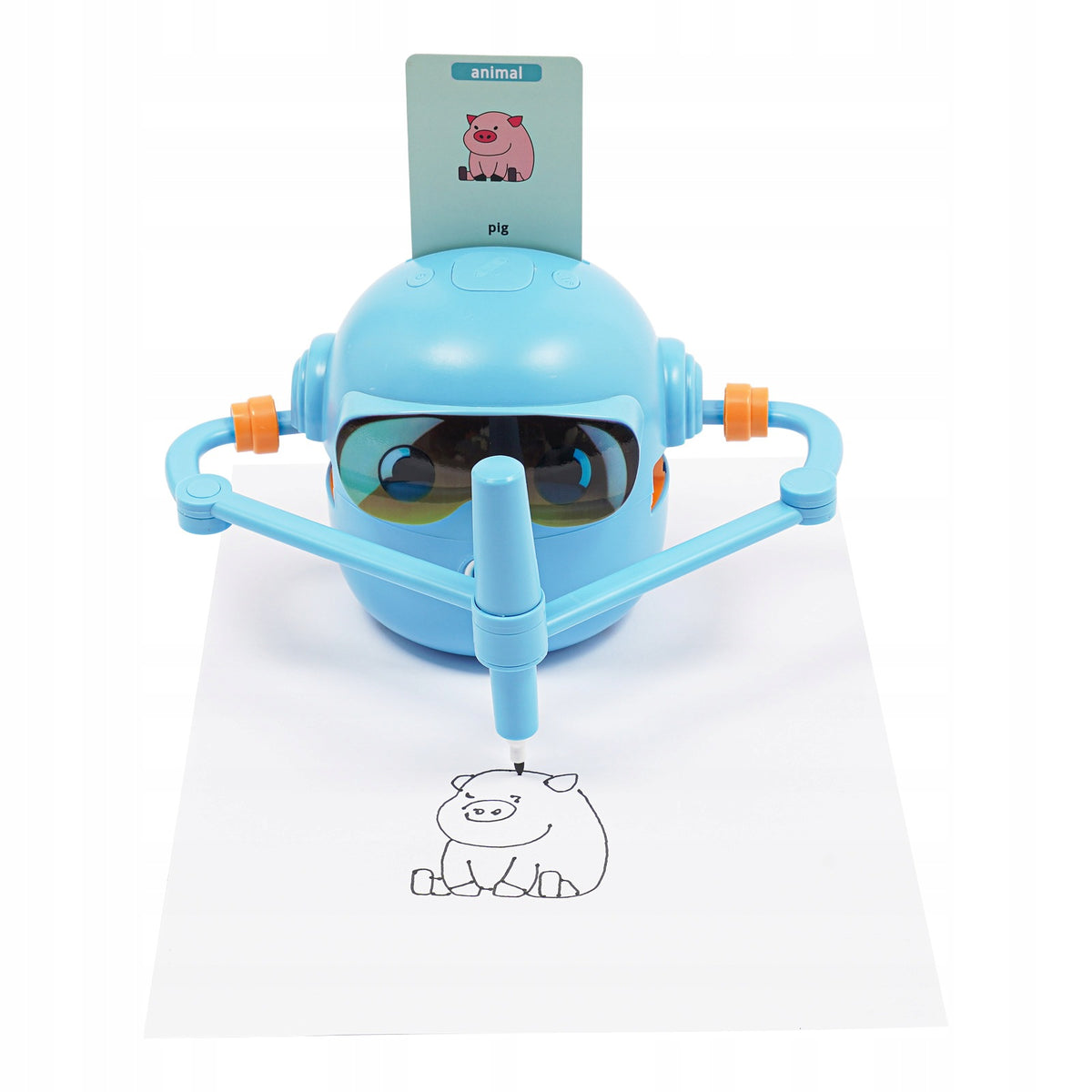 Piešimo Robotas Vaikams – 100 Kortelių, Edukacinis Žaislas su Įkraunama 1800mAh Baterija