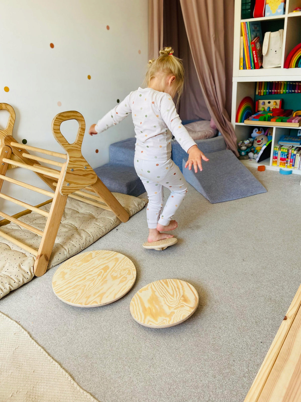 Montessori Pusiausvyros Lenta Vaikams L Dydžio – Medinis Balansavimo Diskas