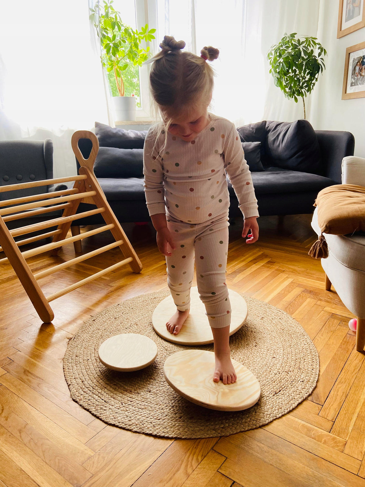 Montessori Pusiausvyros Lenta Vaikams L Dydžio – Medinis Balansavimo Diskas