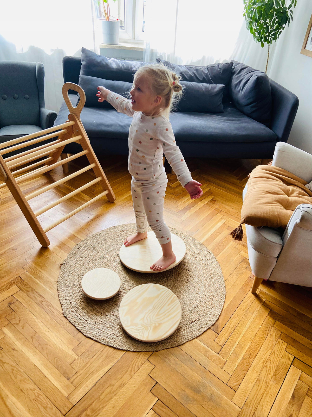 Montessori Pusiausvyros Lenta Vaikams L Dydžio – Medinis Balansavimo Diskas