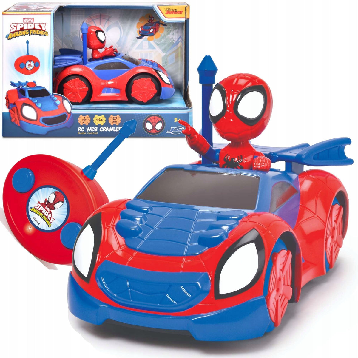 Spidey Ir Draugai Nuotoliniu Būdu Valdomas Visureigis – Disney Spiderman RC Automobiliukas