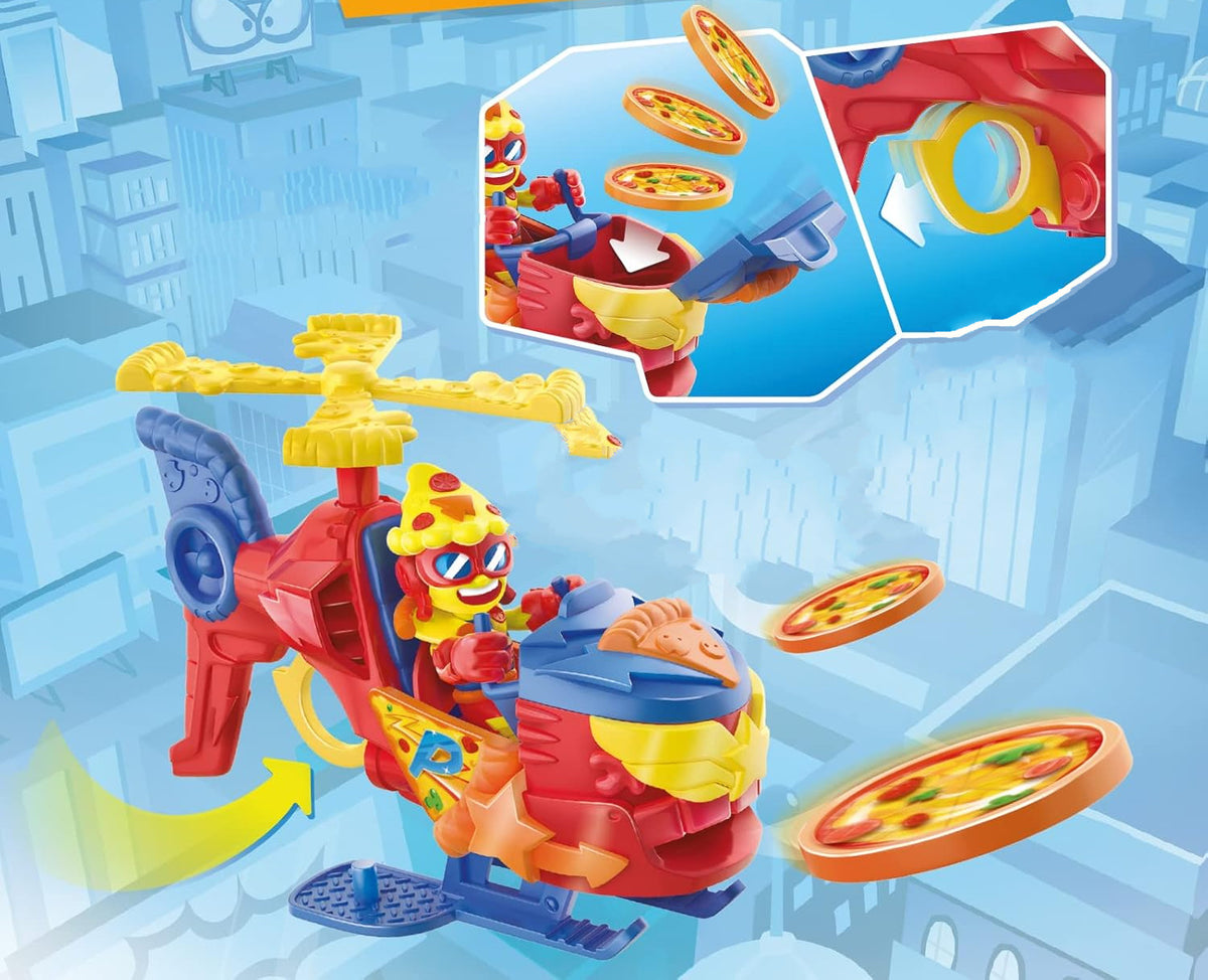 SuperThings Rinkinys: Sraigtasparnis „Pizzacopter“ Su Figūrėle