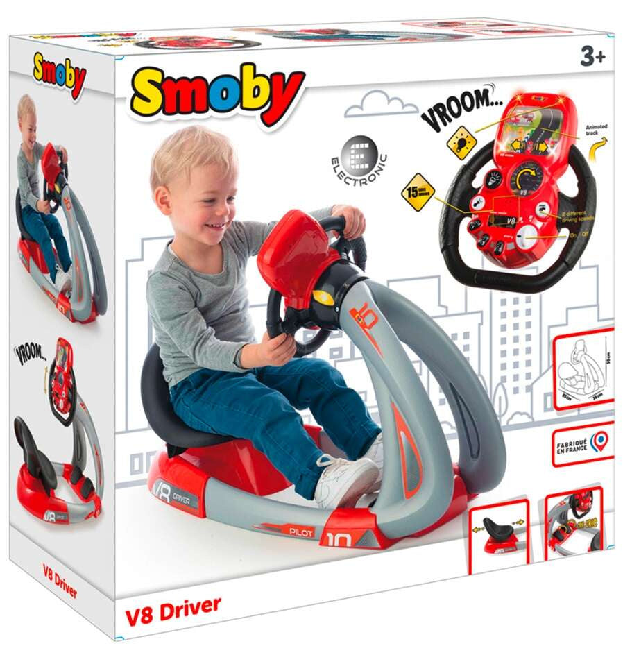 V8 Driver Smoby – Automobilio Vairavimo Simuliatorius Vaikams