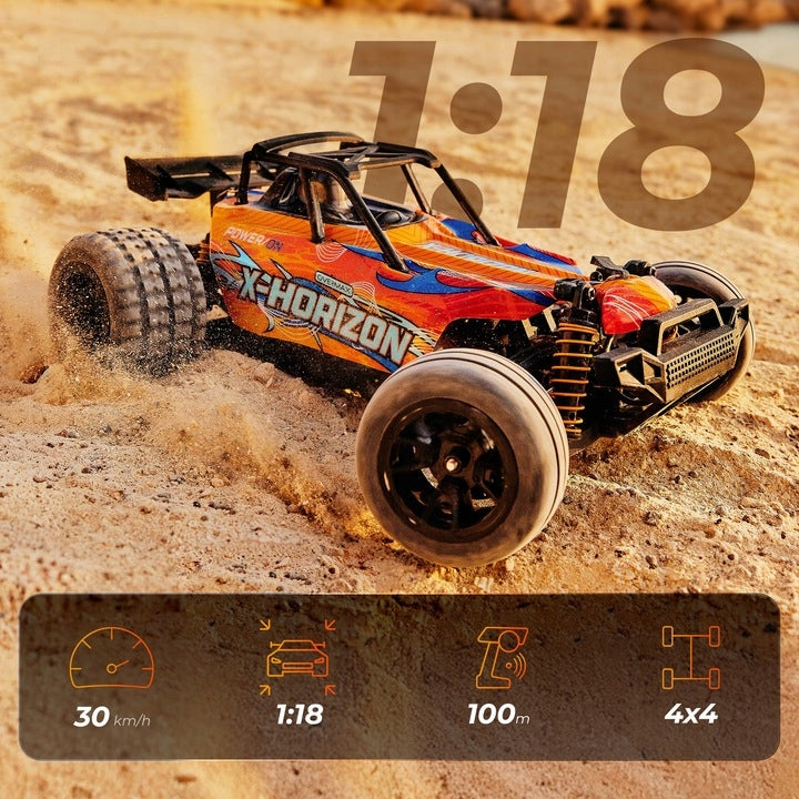Nuotoliniu Būdu Valdomas Automobilis Overmax X-Horizon 4x4 30 km/h LED 100m + Papildomas Korpusas