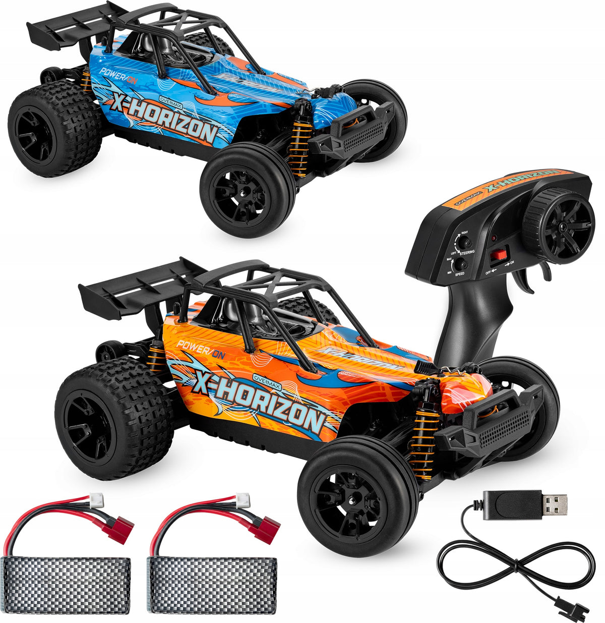 Nuotoliniu Būdu Valdomas Automobilis Overmax X-Horizon 4x4 30 km/h LED 100m + Papildomas Korpusas