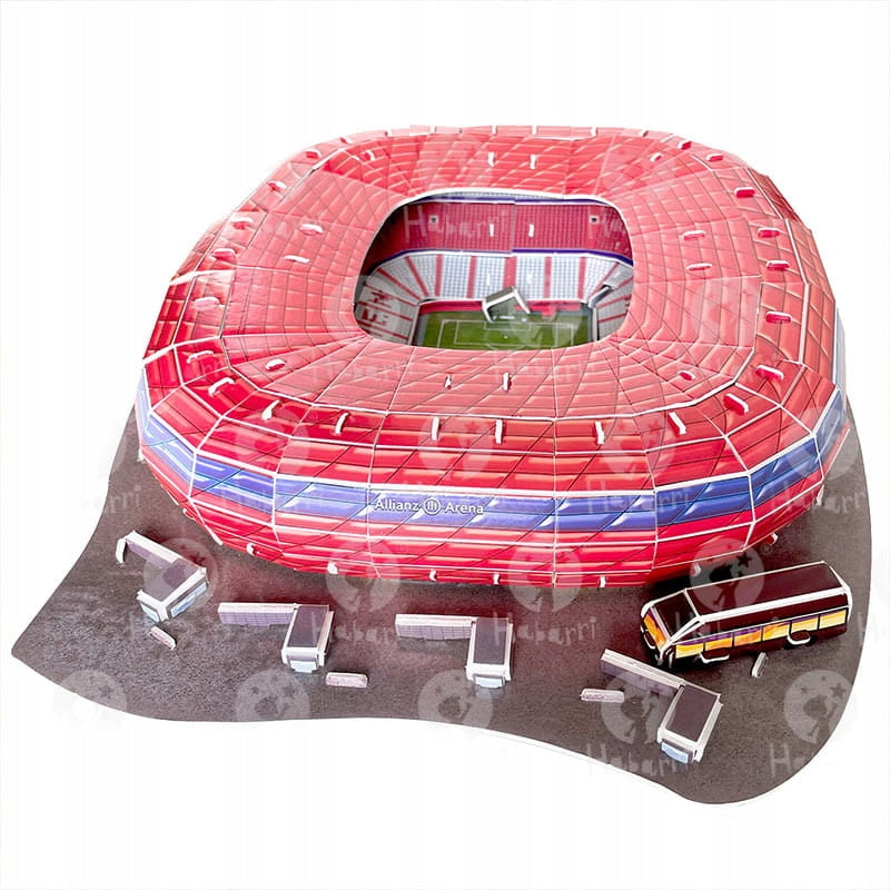 Allianz Arena Stadiono 3D Dėlionė – FC Bayern München, 63 Detalės