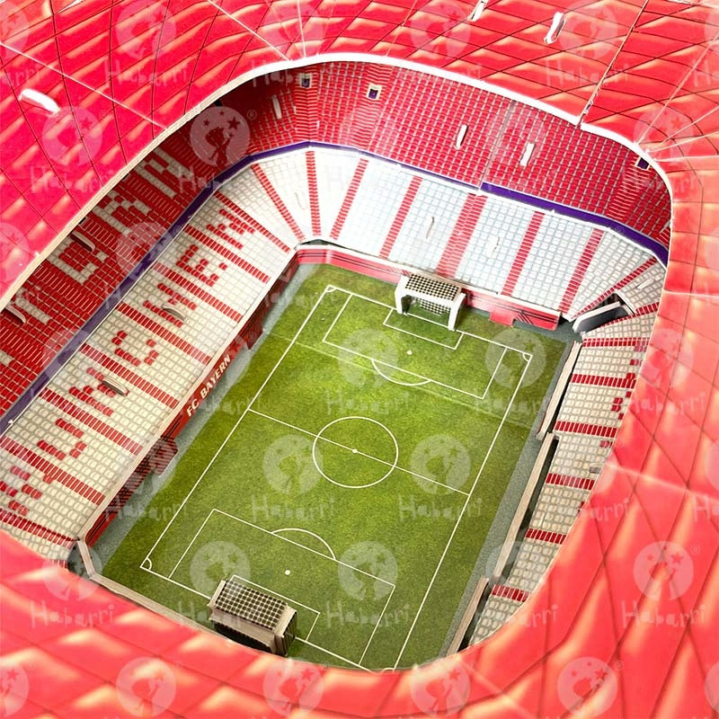 Allianz Arena Stadiono 3D Dėlionė – FC Bayern München, 63 Detalės